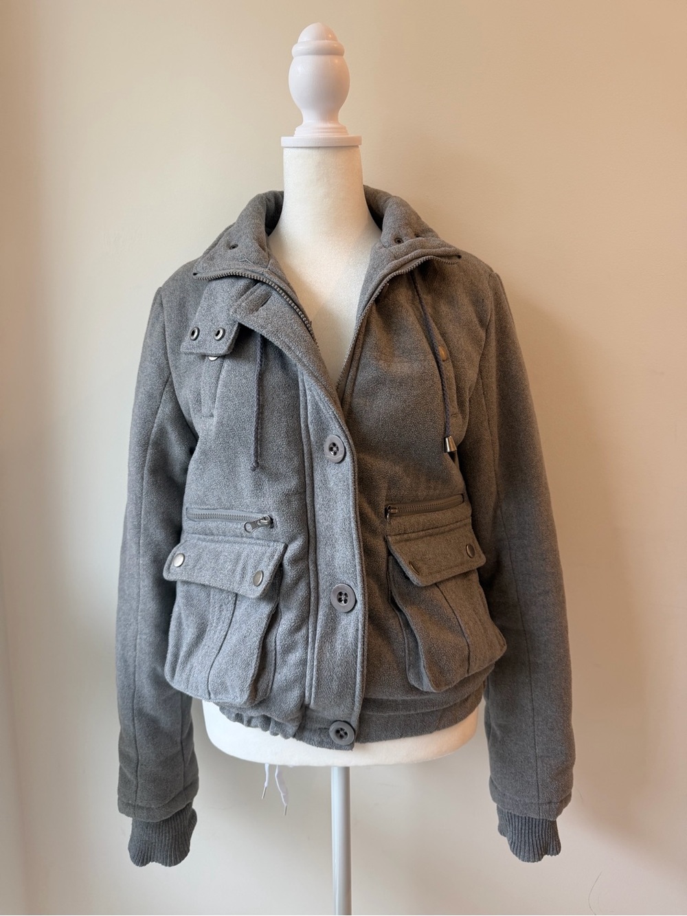 Seductions Grey Utility Jacket - Picture 6 of 7